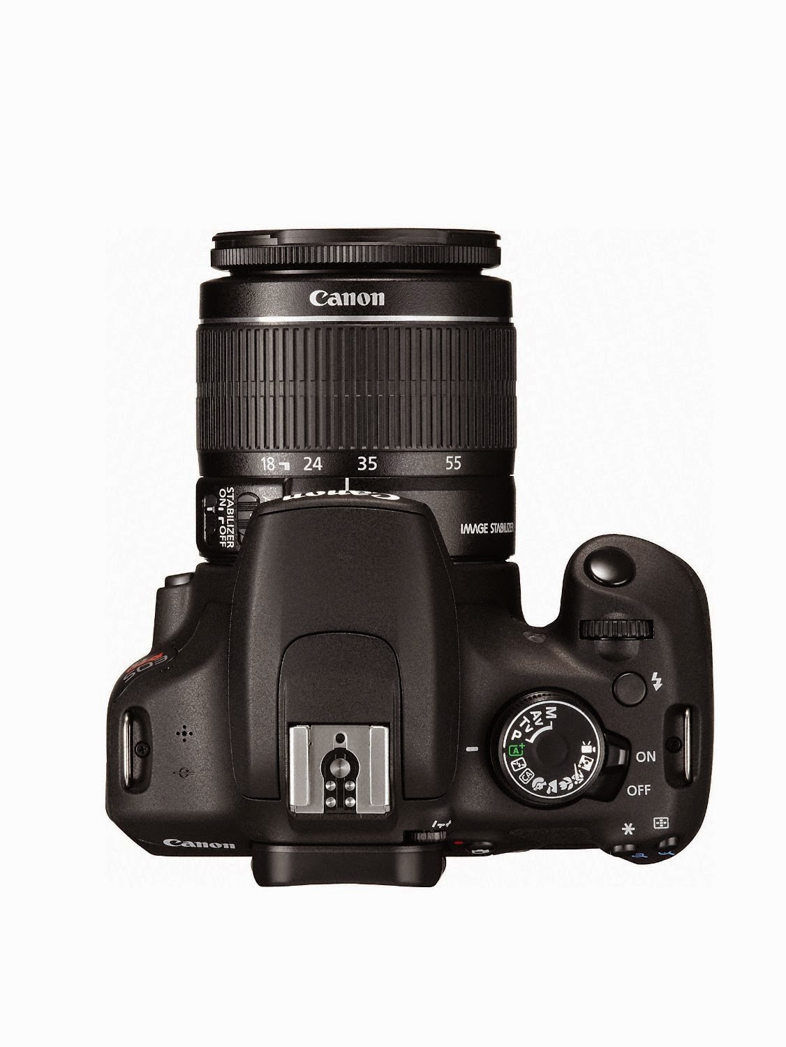 Canon EOS Rebel T5 DSLR, top view, picture, image, review features & specifications