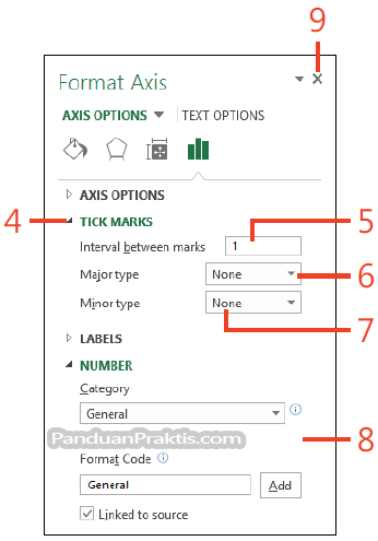 cara membuat skala di excel