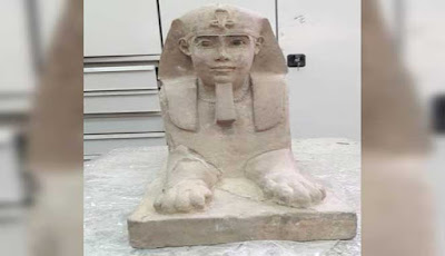 Kementerian Mesir Umumkan Penemuan Patung Sphinx Bermahkota Kobra