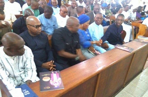 Delta State Governor, Others Present At Bovi's Mother's Burial (Photos)