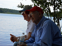 Fred and Bob enjoying a moment at Saranac Lake