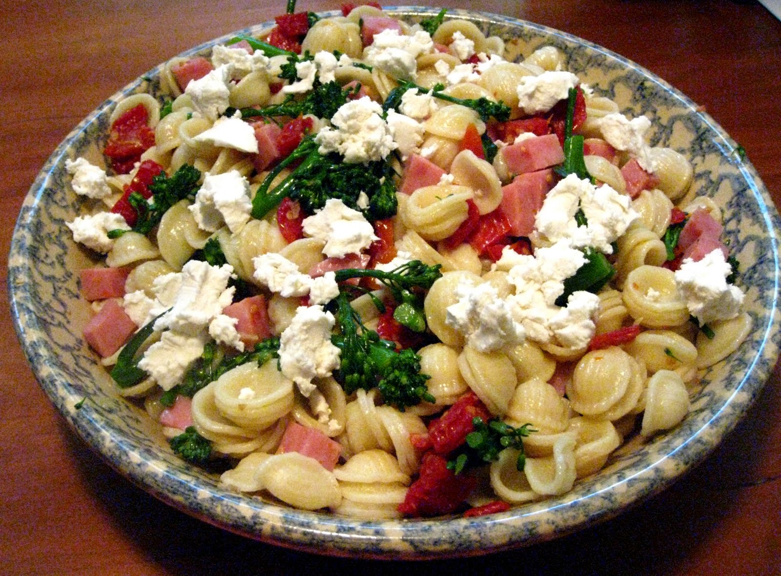 Dishing it up! Broccolini Pasta with Goat Cheese