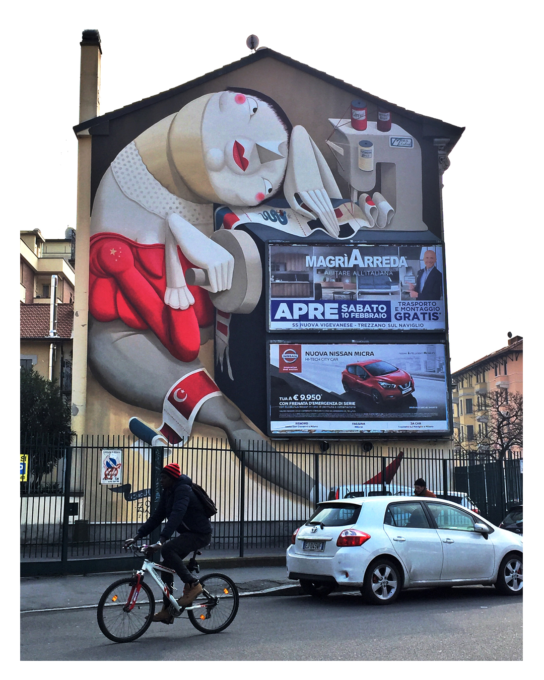 Zeds1 Street Art Mural in Milan, Italy. Photo ©Hookedblog / Mark Rigney