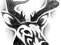 Deer Head Tattoo Drawings