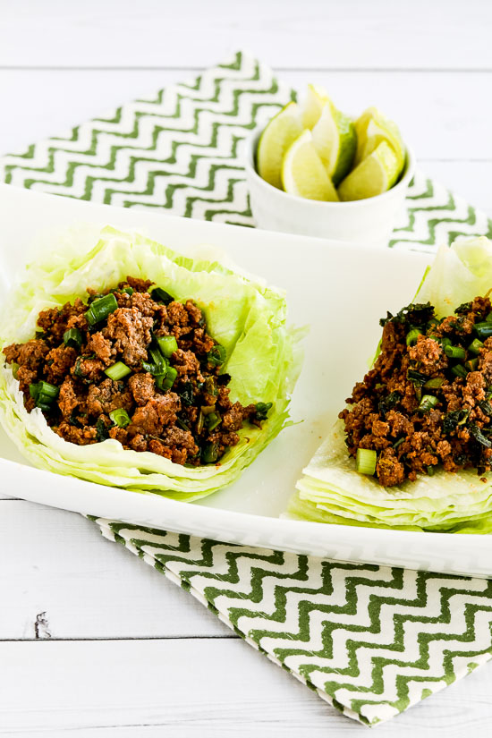 LowCarb Sriracha Beef Lettuce Wraps health joe
