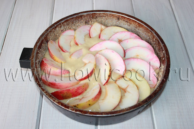 рецепт яблочного пирога на сметане с пошаговыми фото