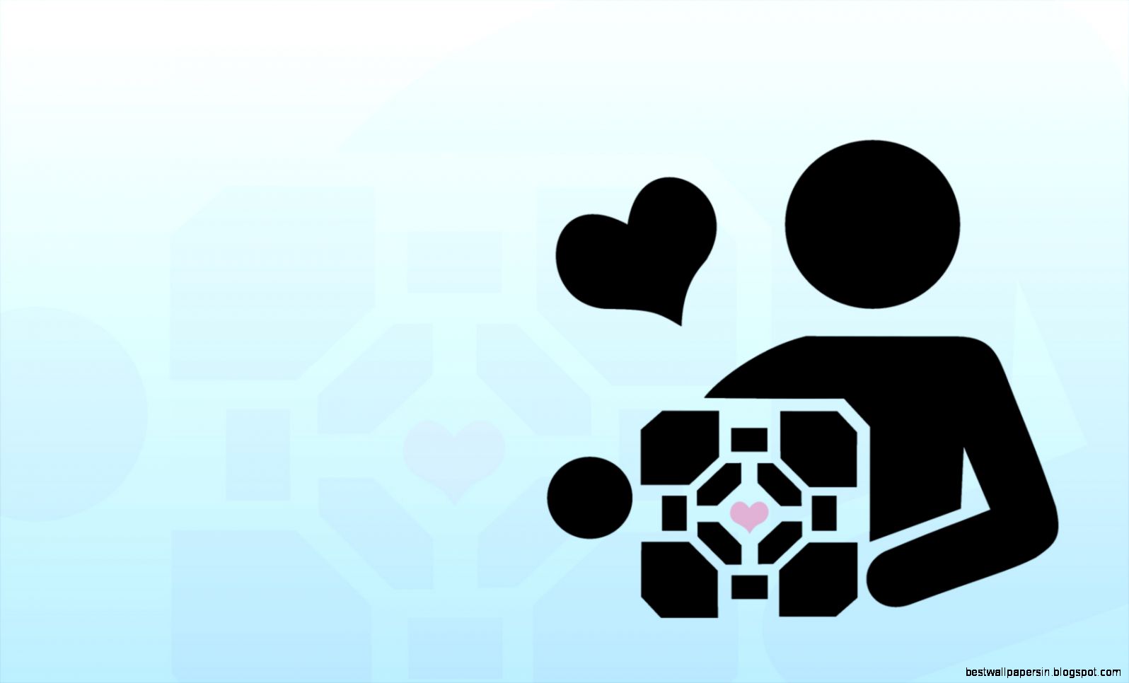 Companion Cube wallpaper by littledarksprite on DeviantArt