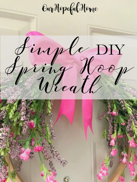 hoop wreath spring floral DIY tutorial