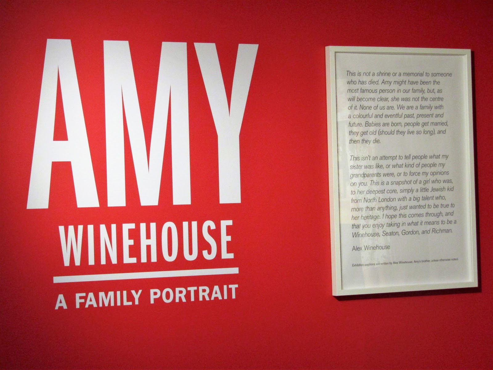 AMY WINEHOUSE - The Jewis Museum London