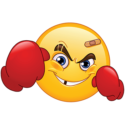 Show them you’re up and ready for a fight. Boxer emoji