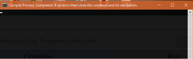 HodentekHelp: How do you compile and run SWIFT programs on Windows 10?