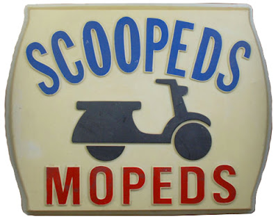 Vintage Scooter Sign from 26 Oliver Street