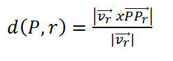fórmula distancia de un punto a una recta