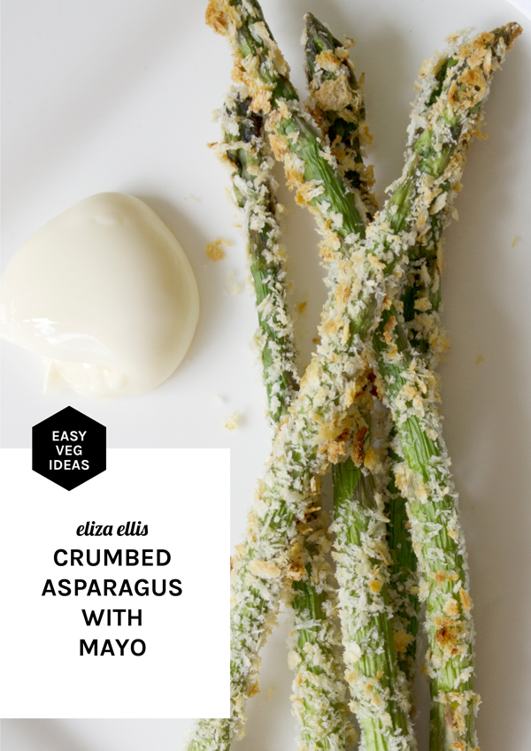 Asparagus: Five Flavor Ideas for Weekday Dinners - Crumbed Asparagus with Mayo by Eliza Ellis