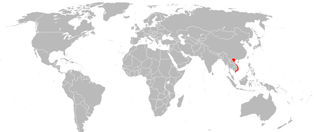 Mapa do mundo do Vietnã