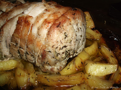 Rôti de porc aux pommes de terre (voir la recette)
