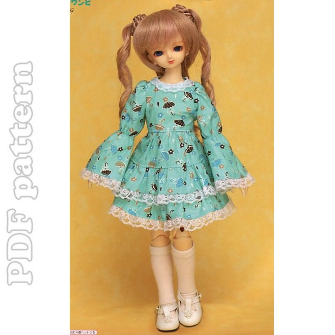 MSD Easy Long Sleeve Lolita Dress Sewing Pattern PDF with tutorial ...