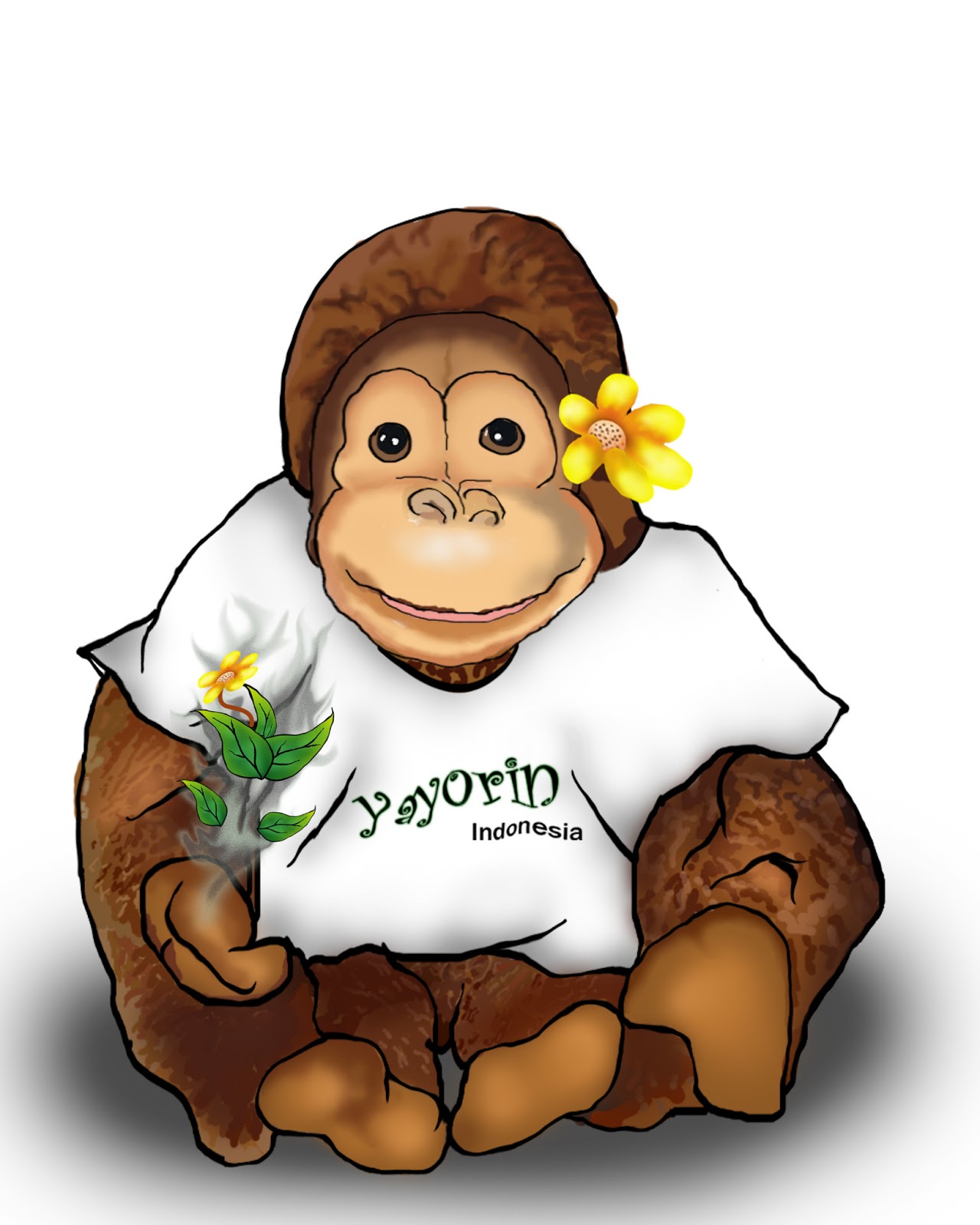 Betty Perdana in Blog Orangutan Artwork for Yayorin 