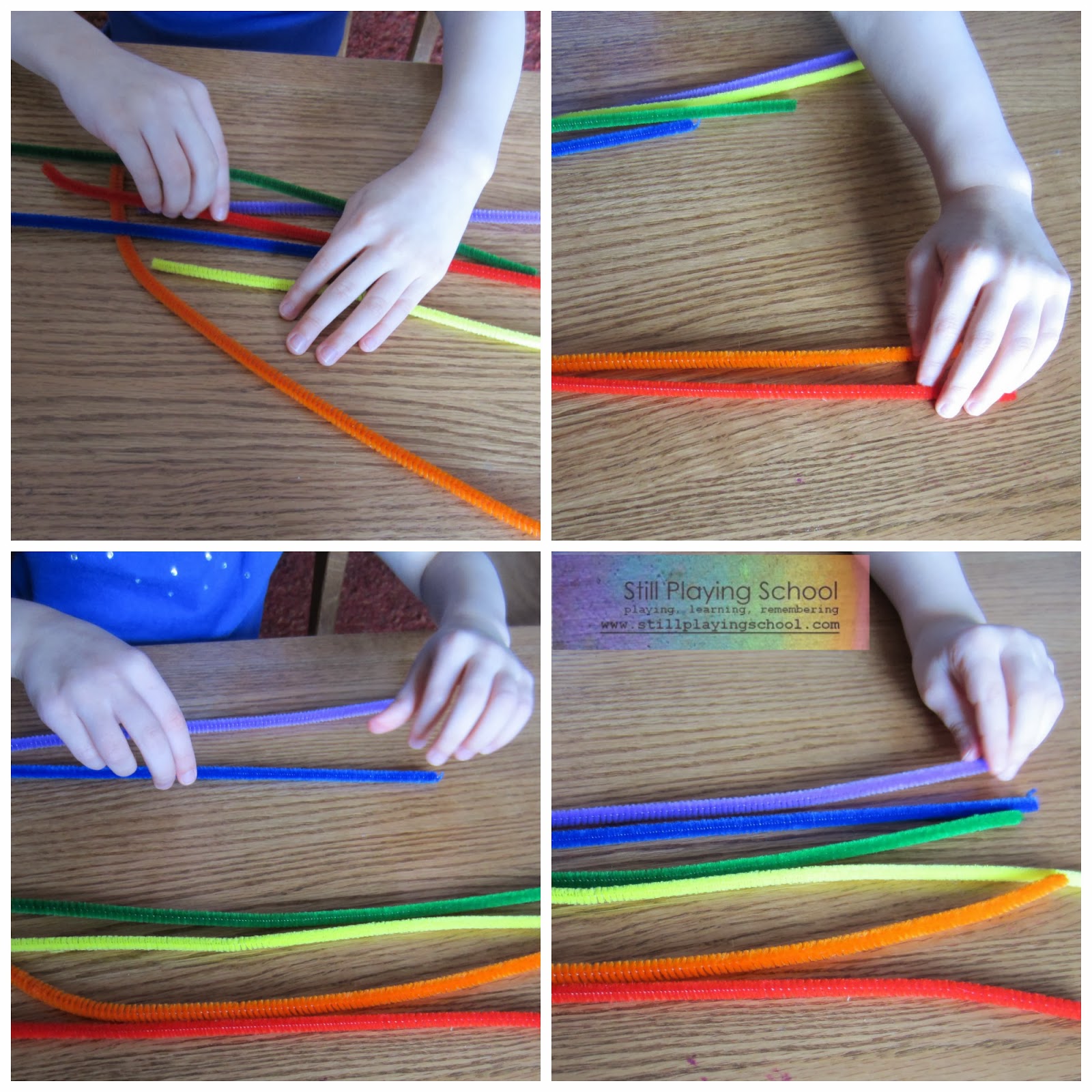 Pipe Cleaner Rainbow Still Playing School