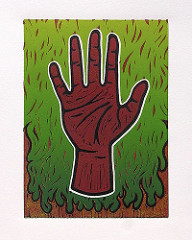 Reduction relief lino print series