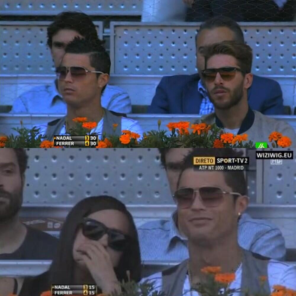 TENNIS BOULEVARD Cristiano Ronaldo, Irina Shayk, Sergio Ramos and Falcão enjoy clay tennis in Madrid
