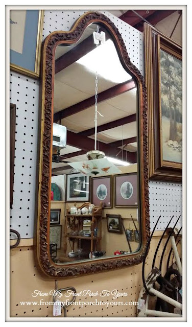 Gold Vintage Mirror-A Day Antiquing- Antique Shopping