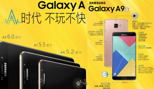Samsung Galaxy A9 3GB RAM Unveiled with 4000mAh Battery