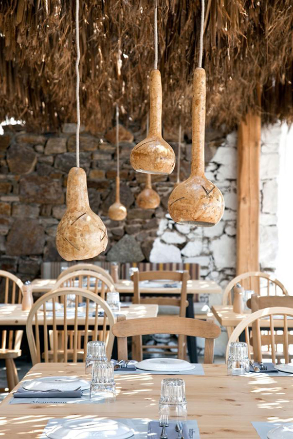 Alemagou Greek tavern in Mykonos. Design by K-Studio, photo by Yiorgos Kordakis