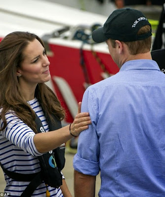 Kate Middleton and Prince William show affection