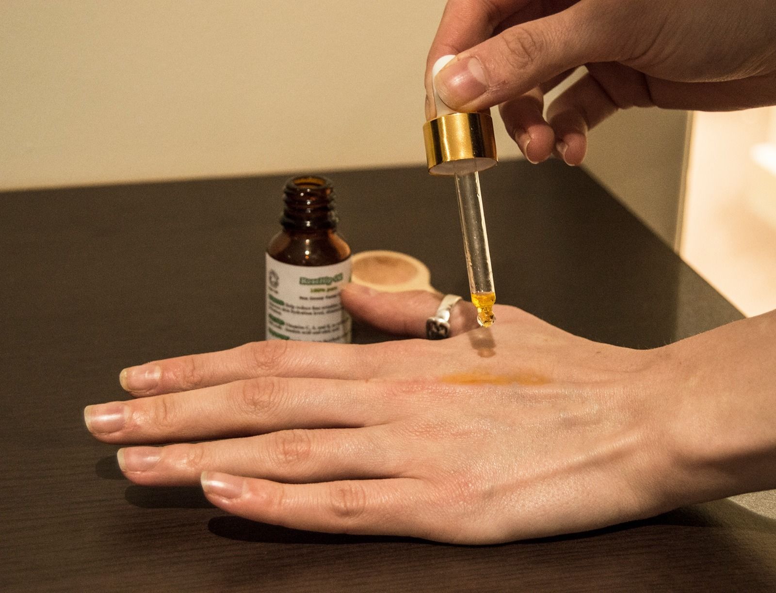 rosehip oil in the morning