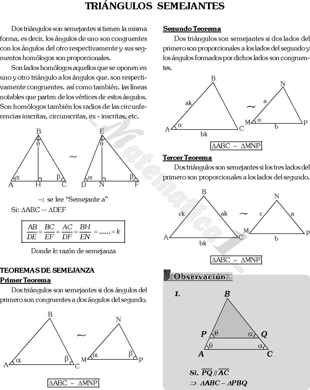 SEMEJANZA DE TRIÁNGULOS EJERCICIOS RESUELTOS DE SECUNDARIA Y PRE SEMEJANZA DE TRIÁNGULOS EJERCICIOS RESUELTOS DE SECUNDARIA Y PRE