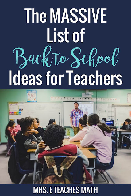 These first day of school tips and ideas for teachers are perfect for back to school!  If you're looking for classroom decor, teacher organization, classroom management tips, all about me activities, or interactive notebook tips, you can find them all here! #mrseteachesmath #firstdayofschool #backtoschool