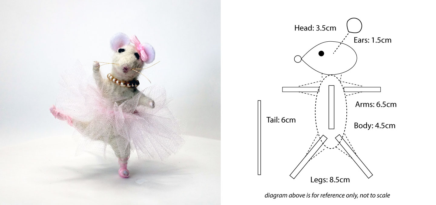 Needle-Felted Mouse Ballerina | The Artist