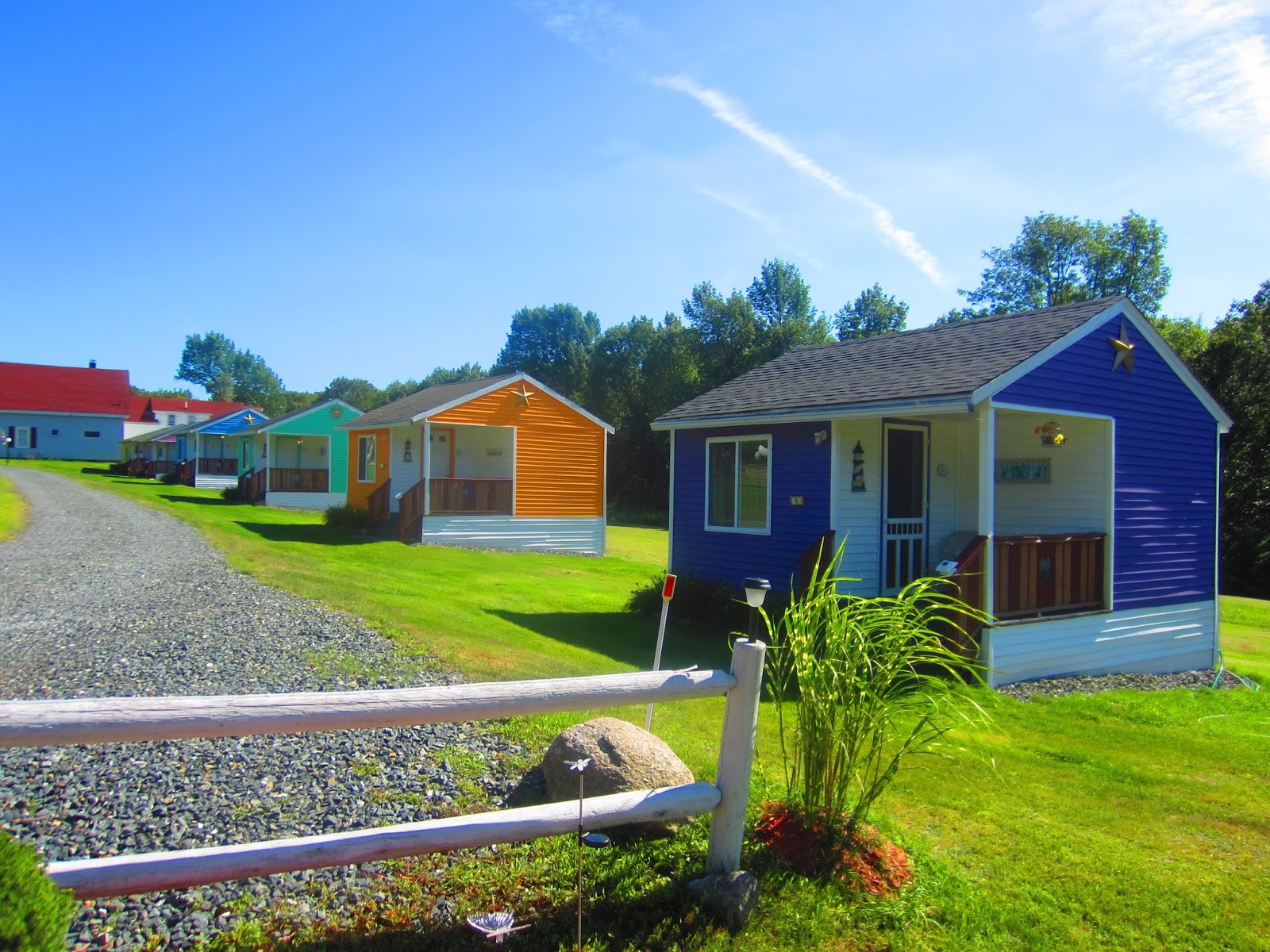 The Rainbow Cottages of Ellsworth, Maine Funky!