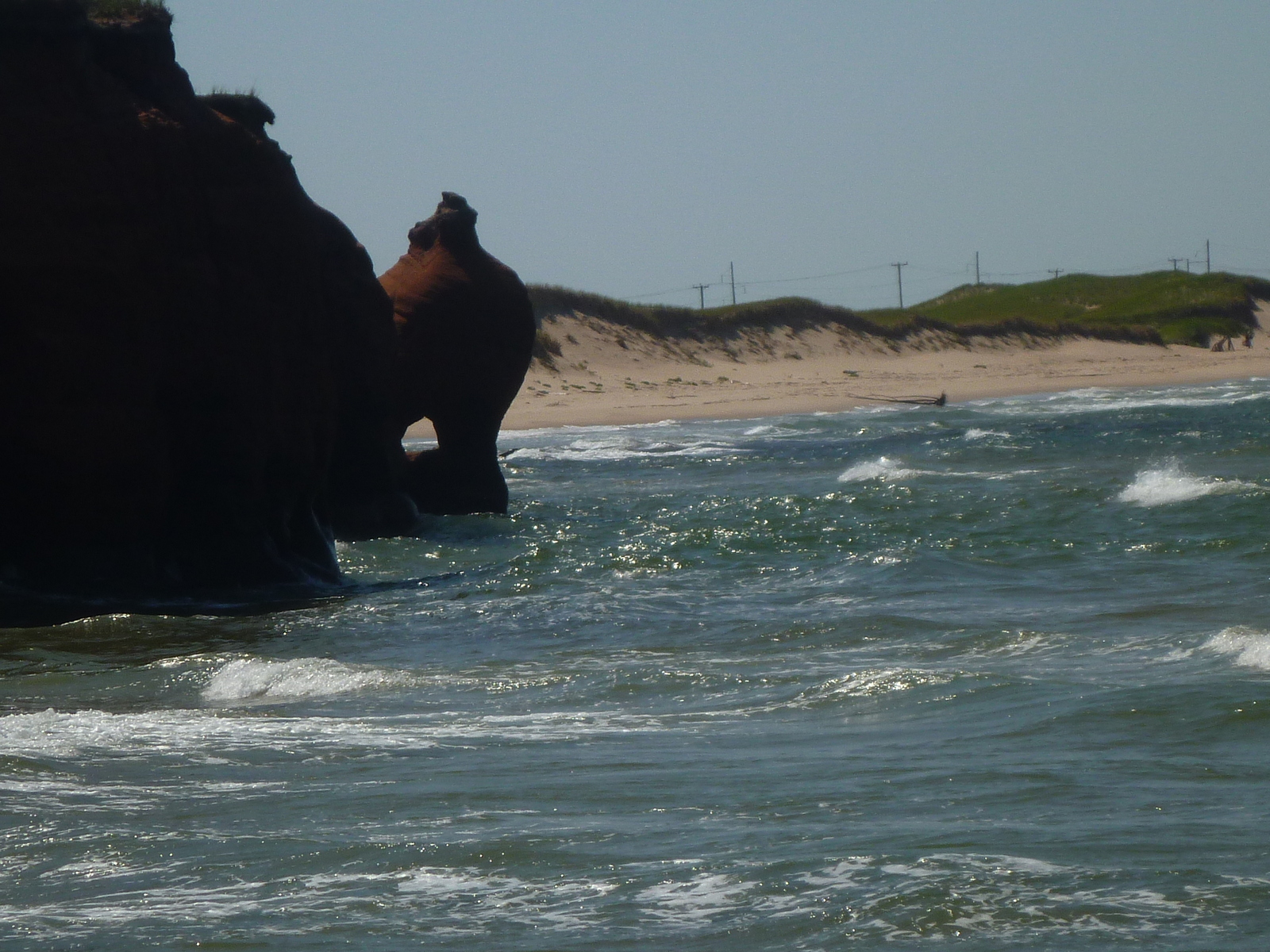 Hélène et Jean en VR aux ÎlesdelaMadeleine Journée de Loupsmarins, Île de la Pointeaux