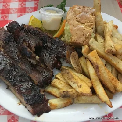ribs platter at Ludy’s Main St. BBQ in Woodland, California