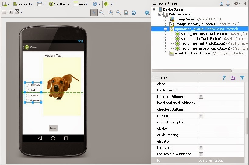RadioButtons en nuestra aplicación Android