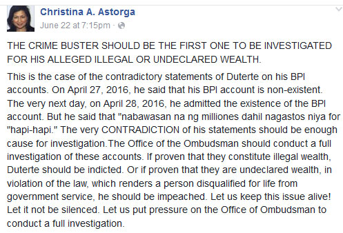 Former AdMU prof to Duterte: 'If proven, He should be Impeached'