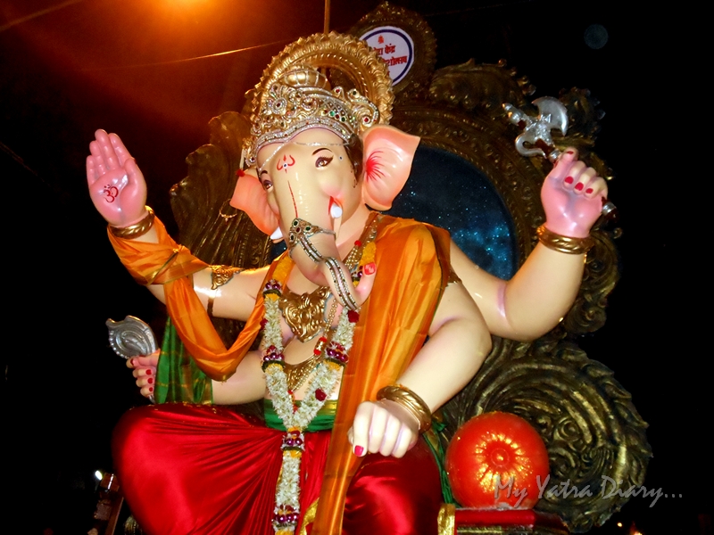 Divine Ganesha taken for Ganesh immersion in Mumbai