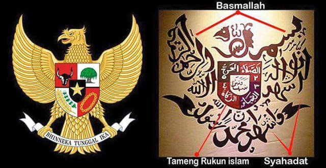 Lambang Indonesia Islam Isra Rahmatan Lil Alamin Catatan Sejarah Garuda