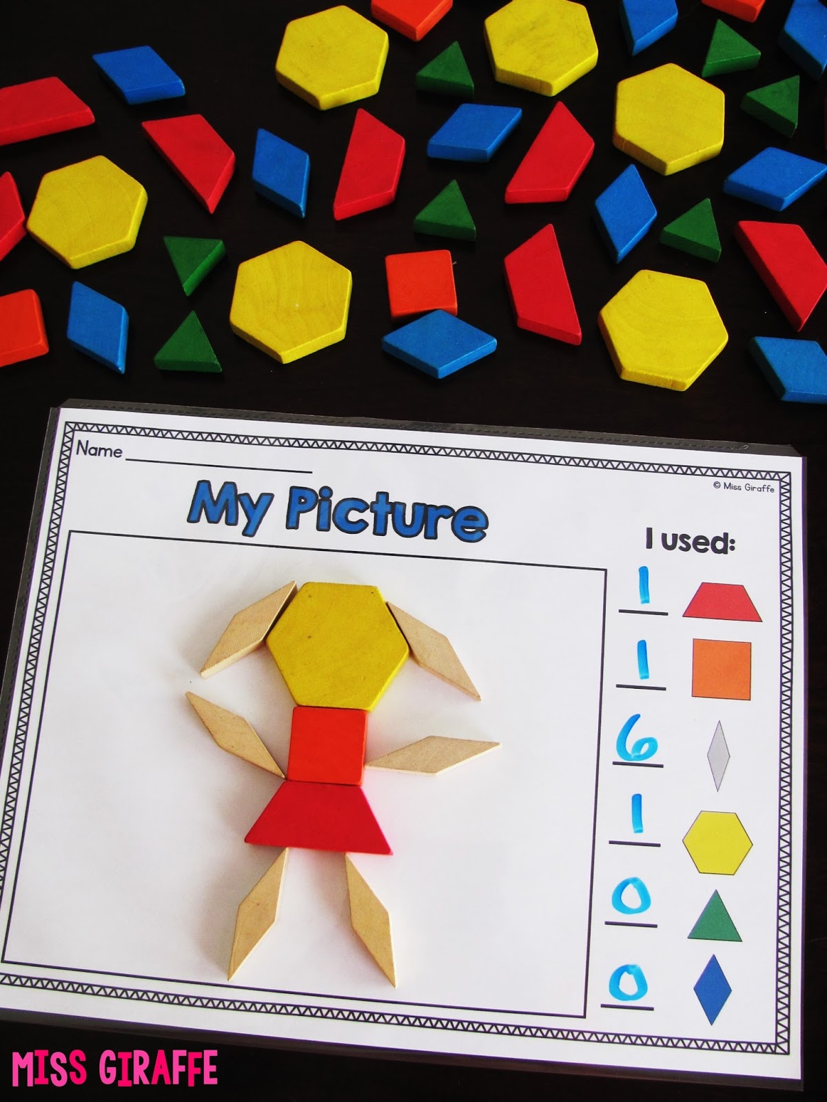 Miss Giraffe's Class: Composing Shapes in 1st Grade