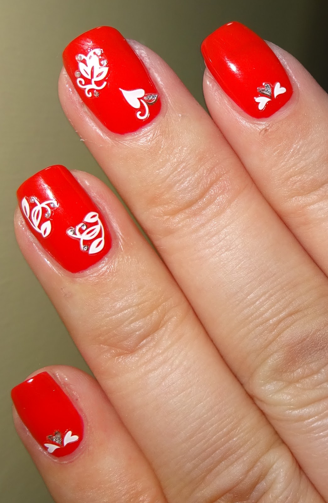 Wendy's Delights Flower & Heart Adhesive Nail Stickers from Nail Art UK