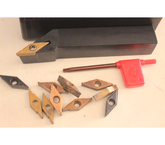 Insert Vbmt Vcmt 16 04 + Holder Svjcr 2020 Stang Bubut Pisau Bubut