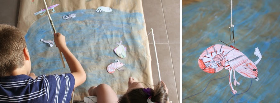 Juego de pesca con clips handmade diy2