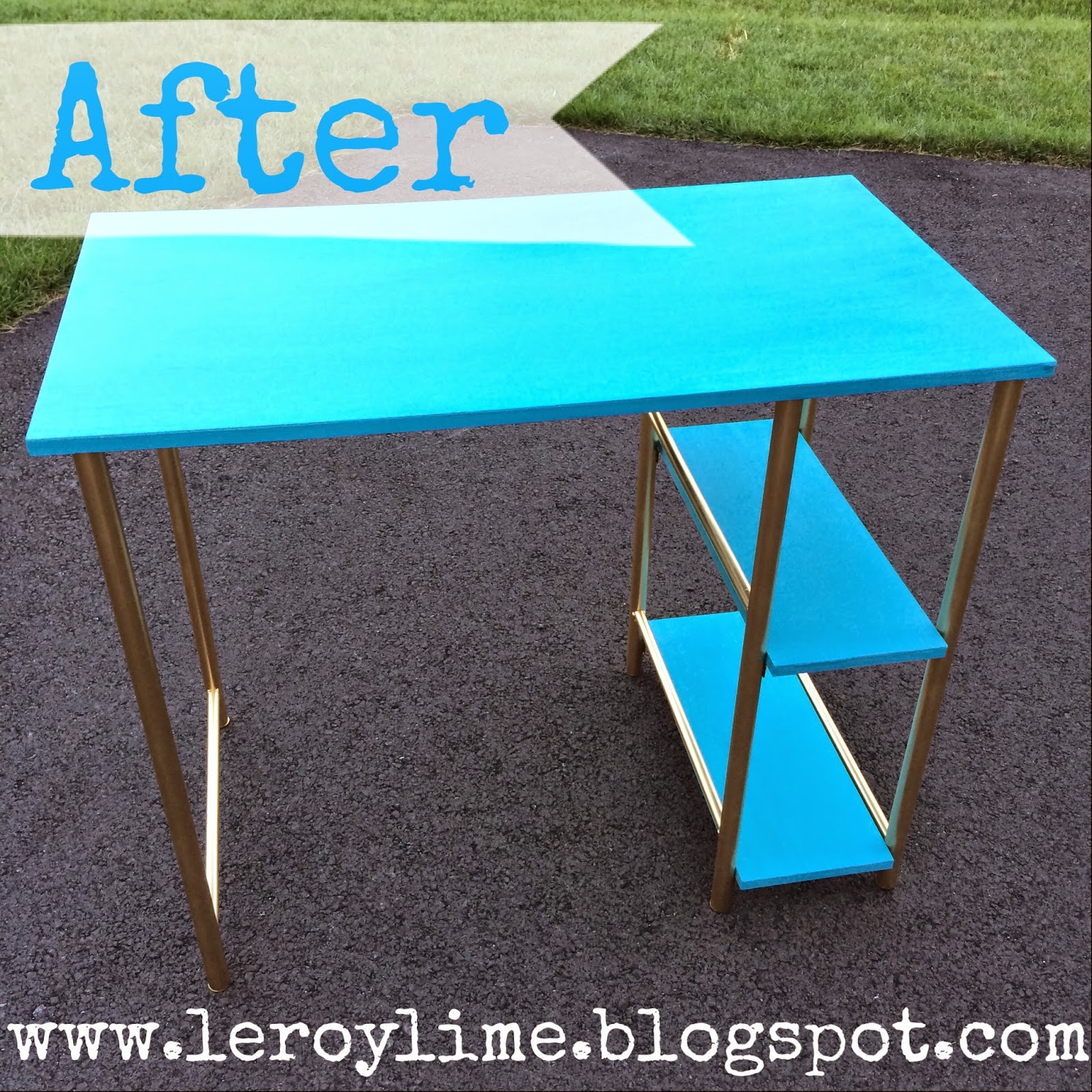 DIY Desk Makeover - Before & After - LeroyLime