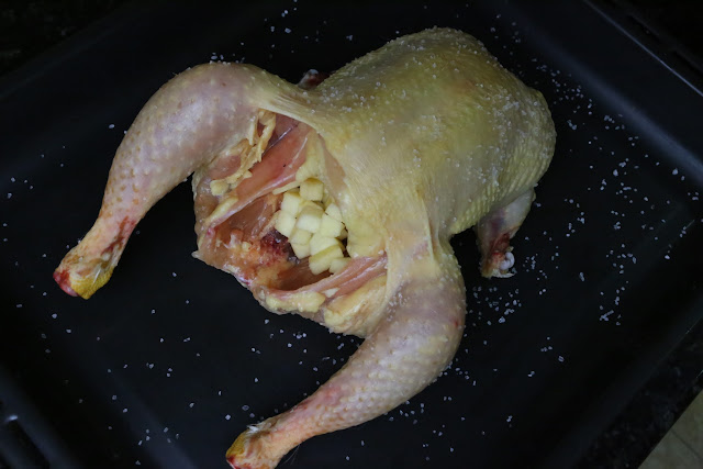 Preparación de pollo al horno
