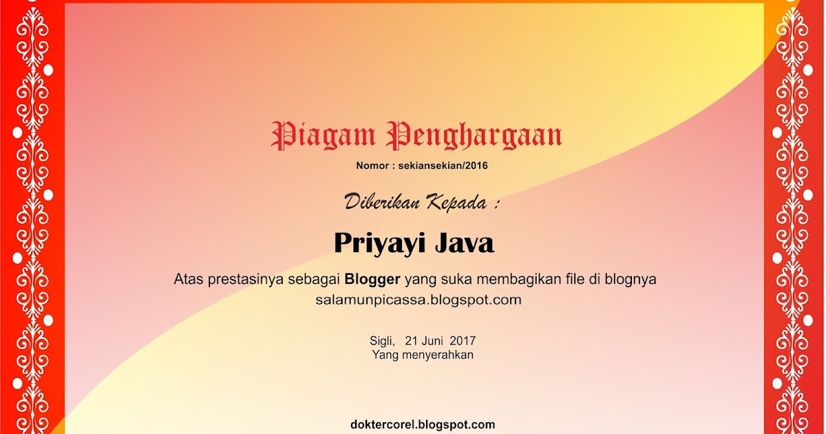 Download bingkai sertifikat piagam cdr coksu mudah edit hd Download bingkai sertifikat piagam cdr coksu mudah edit hd
