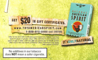 Printable Cigarette Coupons 2015: Free American Spirit Cigarette