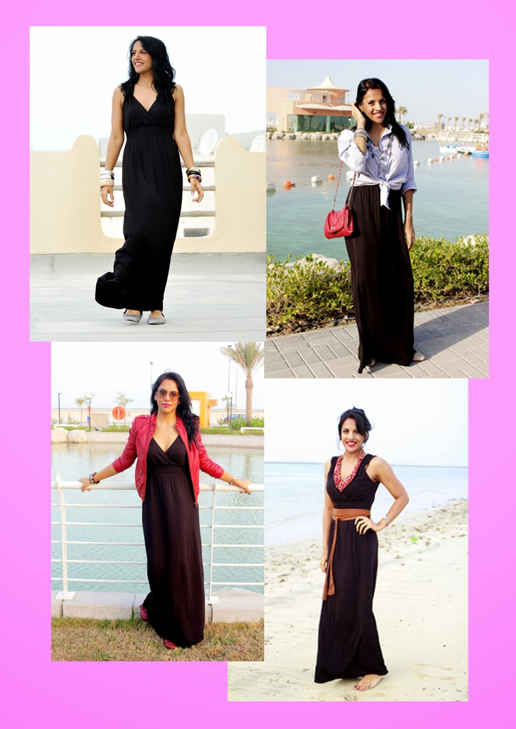 4 Ways To Wear A Black Maxi Dress The Silver Kick Diaries