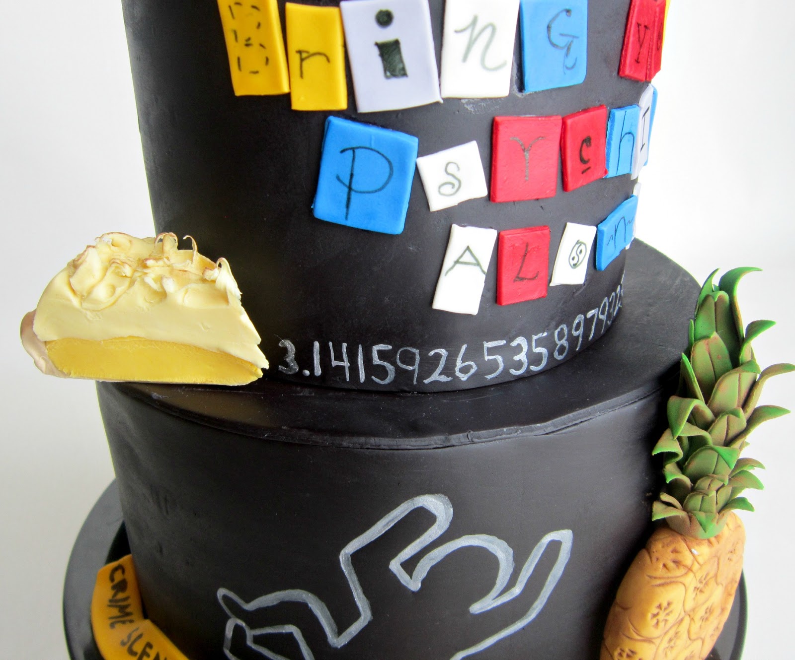 Delectable Cakes 'Psych' TV Show Murder Mystery Birthday Cake